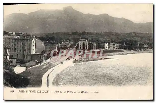 Cartes postales Saint Jean de Luz Vue de le Plage et la Rhune