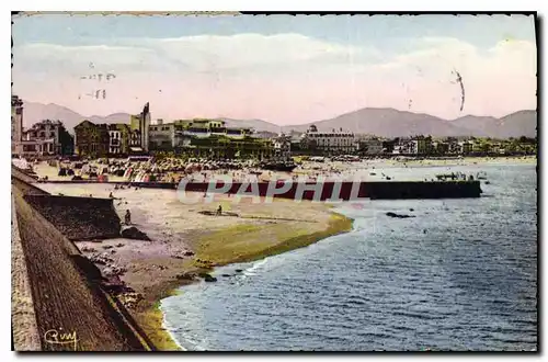 Cartes postales Saint Jean de Luz La Jetee embarcade et la Plage a maree basse