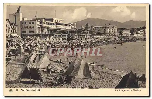 Cartes postales Saint Jean de Luz La Plage et le Casino