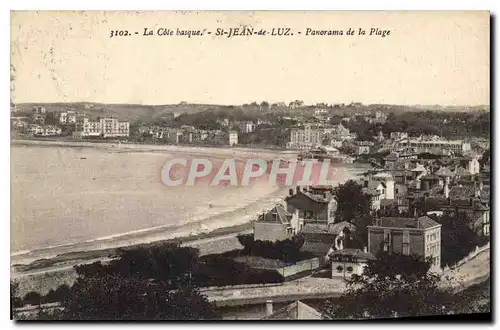 Cartes postales Saint Jean de Luz La Cote Basque Panorama de la Plage