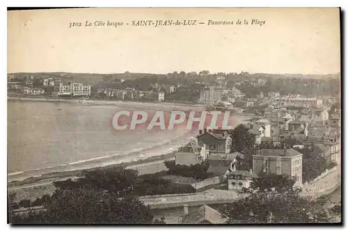 Cartes postales Saint Jean de Luz La Cote basue Panorama de la Plage