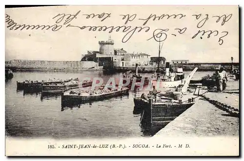 Ansichtskarte AK Saint Jean de Luz (B P) Socoa le Fort Bateaux