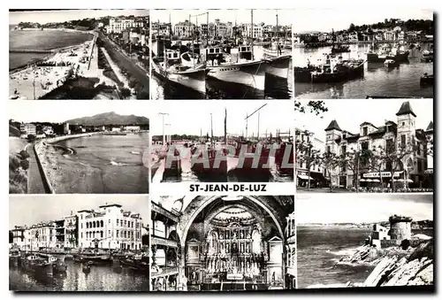 Cartes postales Saint Jean de Luz Plage Port Ciboure Plage Port Maison Louis XIV Maison de l'Infante Interieur d