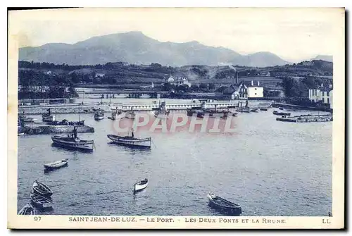 Ansichtskarte AK Saint Jean de Luz Le Port Les Deux Ponts et la Rhune