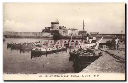 Ansichtskarte AK Saint Jean de Luz Socoa Le Fort Bateaux