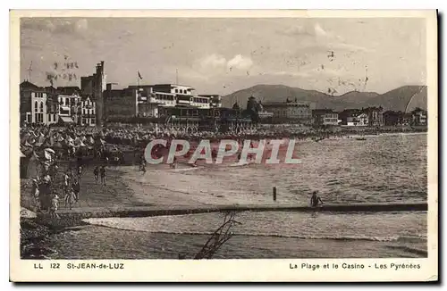 Cartes postales Saint Jean de Luz La Plage et le Casino Les Pyrenees