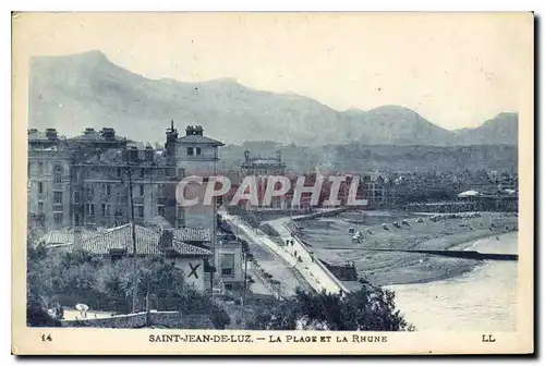 Cartes postales Saint Jean de Luz La Plage et la Rhune