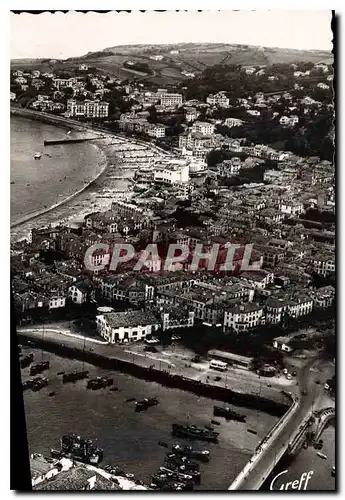 Moderne Karte Saint Jean de Luz (B P) En pays basque Vue cerienne Le Port la Ville et la Plage