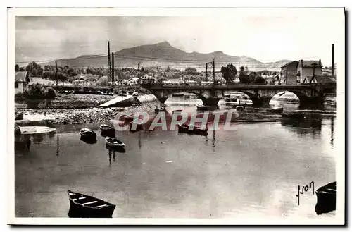 Moderne Karte Saint Jean de Luz (Basses Pyr) Le Pont de Chemin de fer et la Rhune