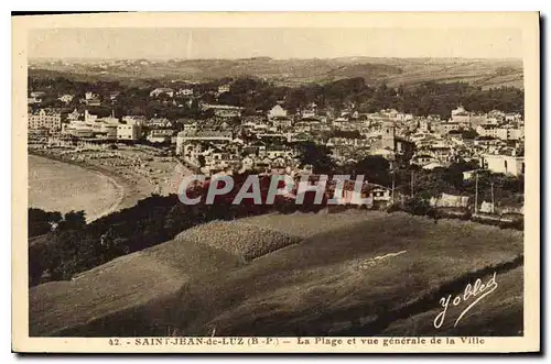 Cartes postales Saint Jean de Luz La Plage et vue generale de la Ville