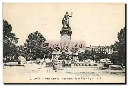 Cartes postales Lyon Place Carnot Monument de la Republique