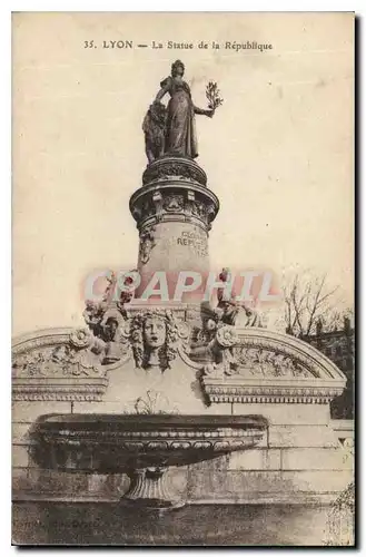 Cartes postales Lyon Statue de la Republique