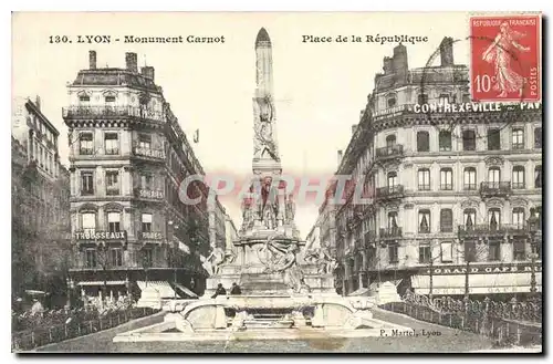 Cartes postales Lyon Monument Carnot Place de la Republque