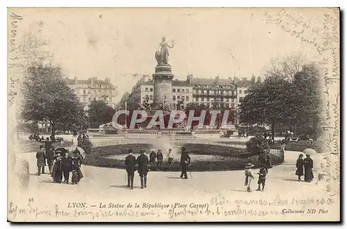 Cartes postales Lyon La Statue de la Republique (Place Carnot)