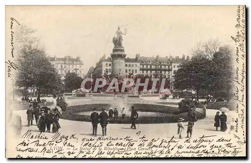 Cartes postales Lyon La Statue de la Republique (Place Carnot)