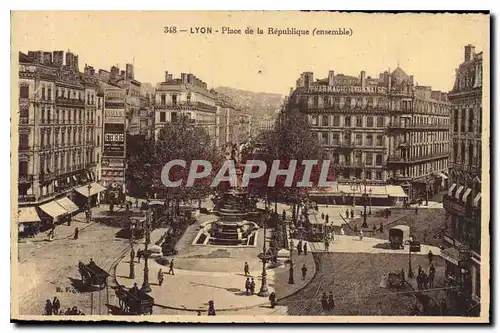 Ansichtskarte AK Lyon Place de la Republique (ensemble)