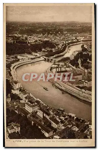 Ansichtskarte AK Lyon Vue prise de la Tour de Fourviere sur la Saone