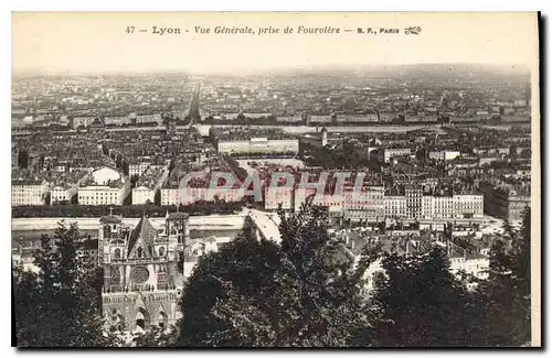 Ansichtskarte AK Lyon Vue Generale prise de Fourviere