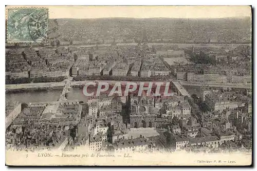 Cartes postales Lyon Panorama prise de Fourviere