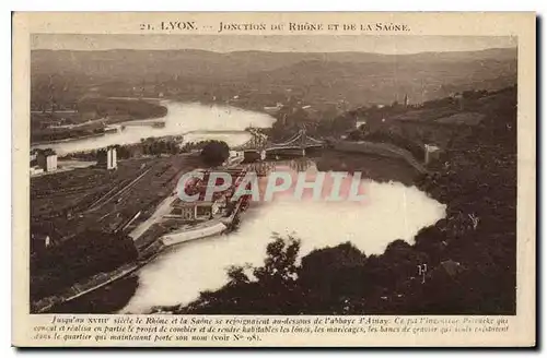 Ansichtskarte AK Lyon Jonction du Rhone et de la Saone