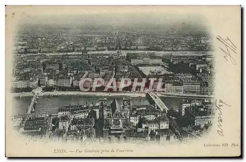 Cartes postales Lyon Vue Generale prise de Fourviere