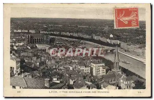 Cartes postales Lyon Vue Genersale prise des Minimes