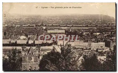 Ansichtskarte AK Lyon Vue generale prise de Fourviere