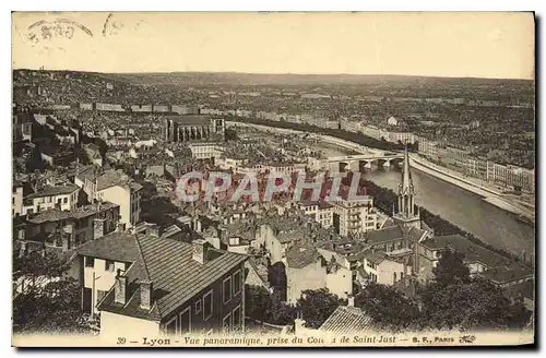 Cartes postales Lyon Vue panoramique prise du coteau de Saint Just
