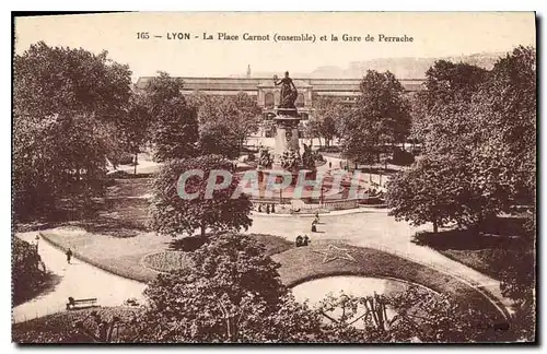 Ansichtskarte AK Lyon La Place Carnot (ensemble) et la Gare de Perrache