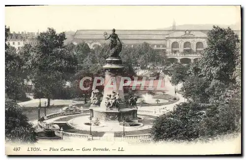 Ansichtskarte AK Lyon Place Carnot Gare Perrache