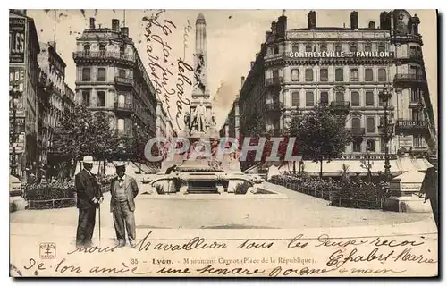 Cartes postales Lyon MonumentCarnot (Place de la Republique)