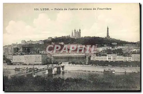 Ansichtskarte AK Lyon Palais de justice et couteau de Fourviere