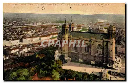 Ansichtskarte AK Lyon Notre Dame de Fourviere Vue prise de la Tour Metallique