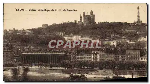 Ansichtskarte AK Lyon Coteau et Basilique de N D de Fourviere