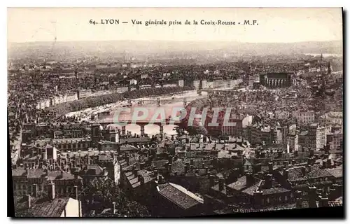 Cartes postales Lyon Vue generale prise de la Croix Rousse