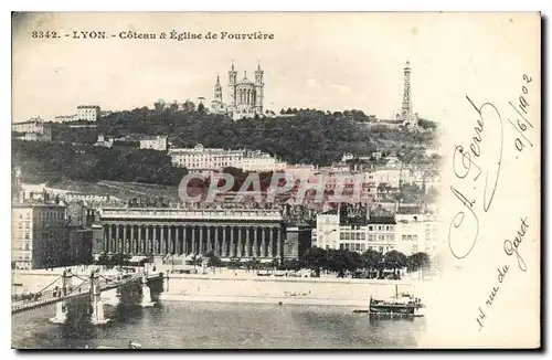 Cartes postales Lyon Coteau Eglise de Fourviere