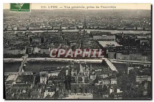 Cartes postales Lyon Vue generale prise de Fourviere