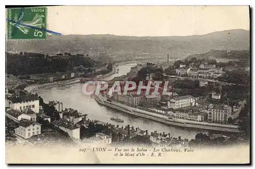 Ansichtskarte AK Lyon Vue sur la Saone Les Cbartreux Vaise et le Mont d'Or