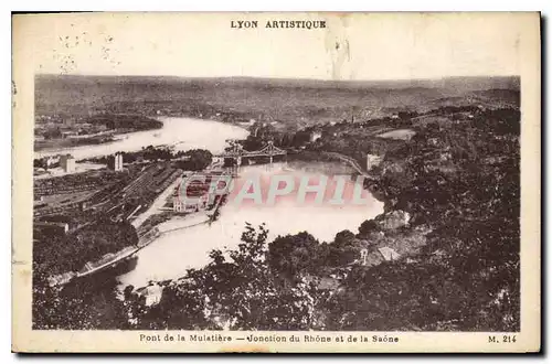 Cartes postales Lyon Artistique Pont de la Mulatiere Jonction du Rhone et de la Saone