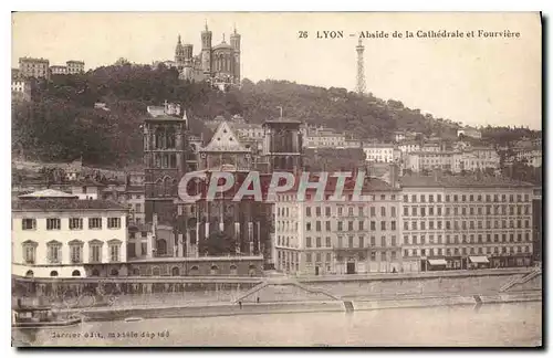 Ansichtskarte AK Lyon Abside de la Cathedrale et Fourviere