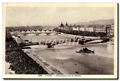 Ansichtskarte AK Lyon Perspective sur le Rhone