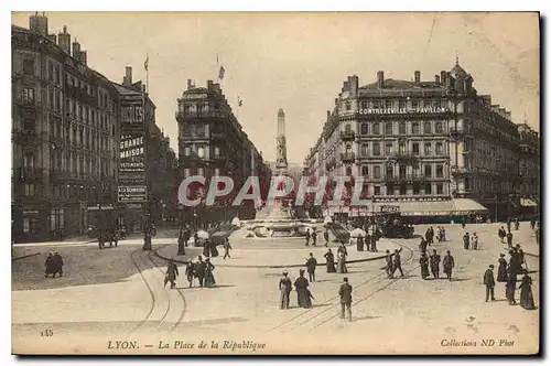 Cartes postales Lyon La Place de la Republique