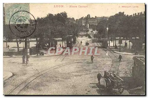 Cartes postales Lyon Place Carnot Tramway