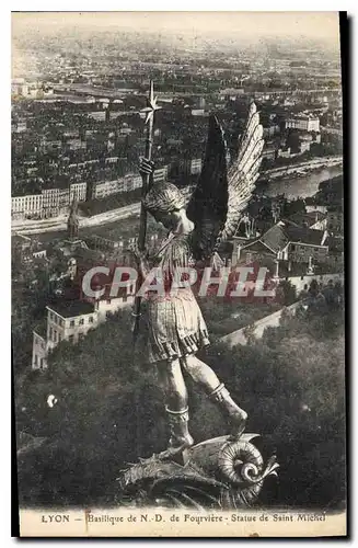 Ansichtskarte AK Lyon Basillique de N D de Fourviere Statue de Saint Michel