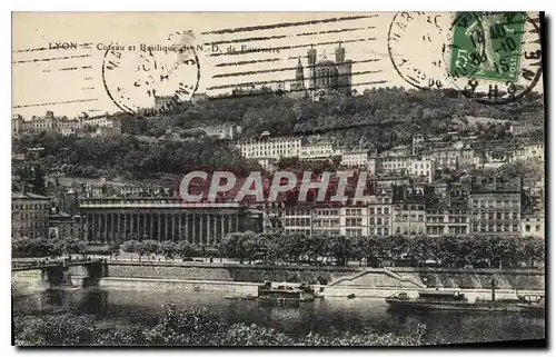 Cartes postales Lyon Coteau et Basilique