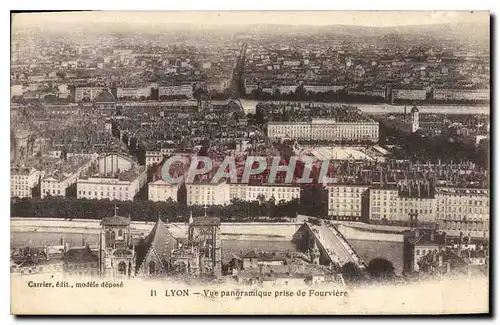 Cartes postales Lyon Vue panoramique prise de Fourviere