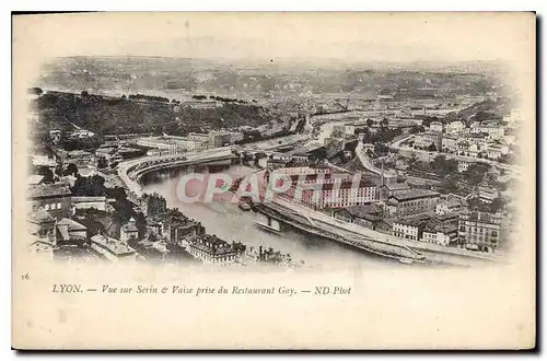 Cartes postales Lyon Vue sur Serin et Vaise prise du Restaurant Gay