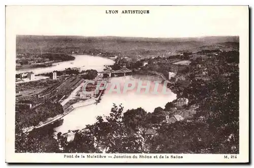 Ansichtskarte AK Lyon Artistique Pont de la Mulatiere Jonction du Rhone et de la Saone