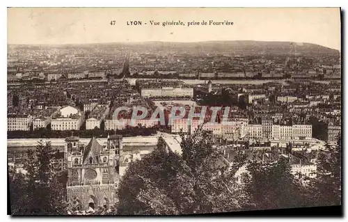 Cartes postales Lyon Vue generale prise de Fourviere