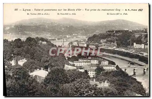 Ansichtskarte AK Lyon Vaise et panorama sur les Monts d'Or Vue prise du restaurant Gay